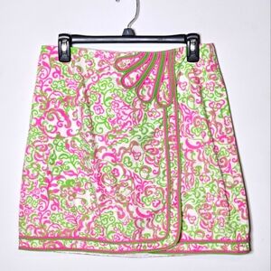 Lilly Pulitzer Peanut Island Kendall Mini Floral Vibrant Rare‎ Womens 6 Skirt